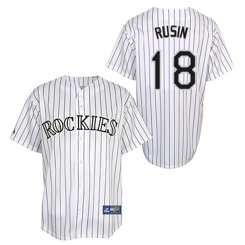 Chris Rusin #18 Youth Baseball Jersey-Colorado Rockies Authentic Home White Cool Base MLB Jersey